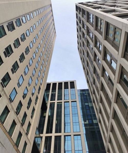 Modern office buildings in central London